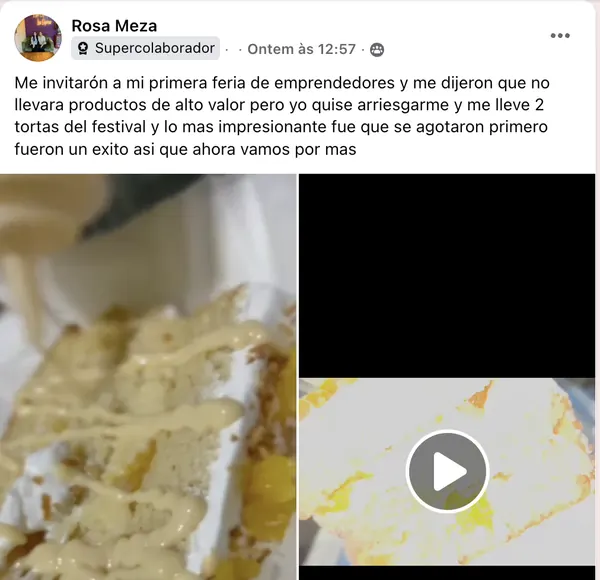 Alumna cuenta que sus tortas fueron las primeras en agotarse en una feria